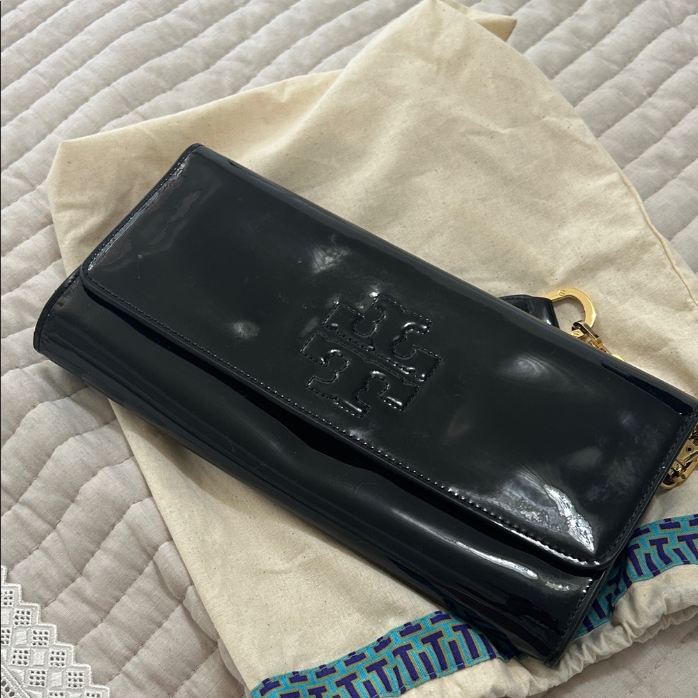 Black Patent Leather Clutch
